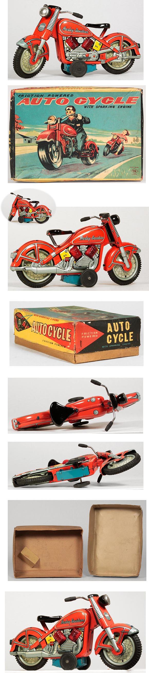 1958 Nomura, Harley-Davidson Motorcycle (Auto Cycle) in Original Box